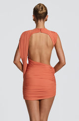 Mireya Mini Dress - Burnt Orange Dress Babyboo Fashion Premium Exclusive Design