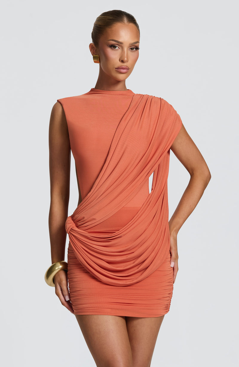 women's burnt orange dress Mireya Mini Dress