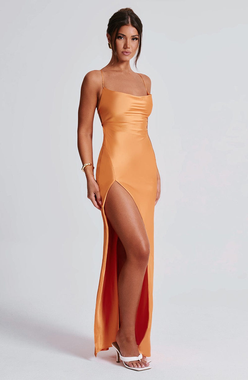Misha Maxi Dress - Tangerine Dress Babyboo Fashion Premium Exclusive Design