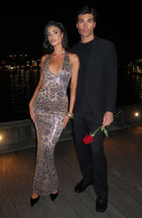 Morena Maxi Dress - Sequin Leopard Print Dress Babyboo Fashion Premium Exclusive Design