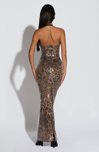 bcbg leopard sequin dress BCBG Women's Animal Print Sweetheart Neck Short Dress