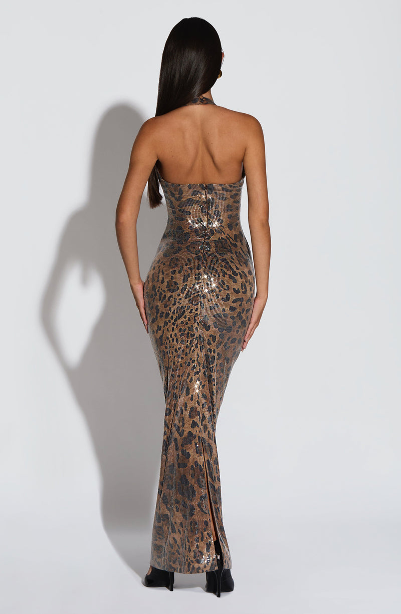 Shop Leopard Maxi Dress - Morena Maxi Dress by Babyboo Fashion Shop Leopard Maxi Dress - Morena Maxi Dress by Babyboo Fashion