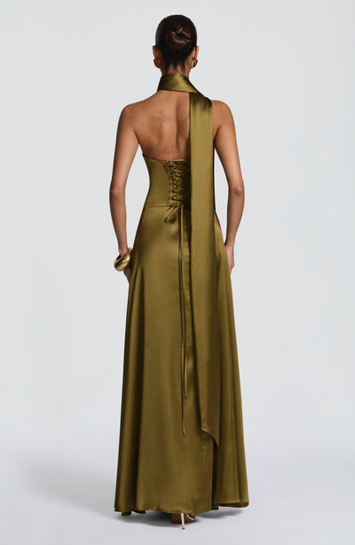 Green Maxi Dress - Morven Maxi Dress - Deep Olive | Babyboo Fashion Green Maxi Dress - Morven Maxi Dress - Deep Olive | Babyboo Fashion