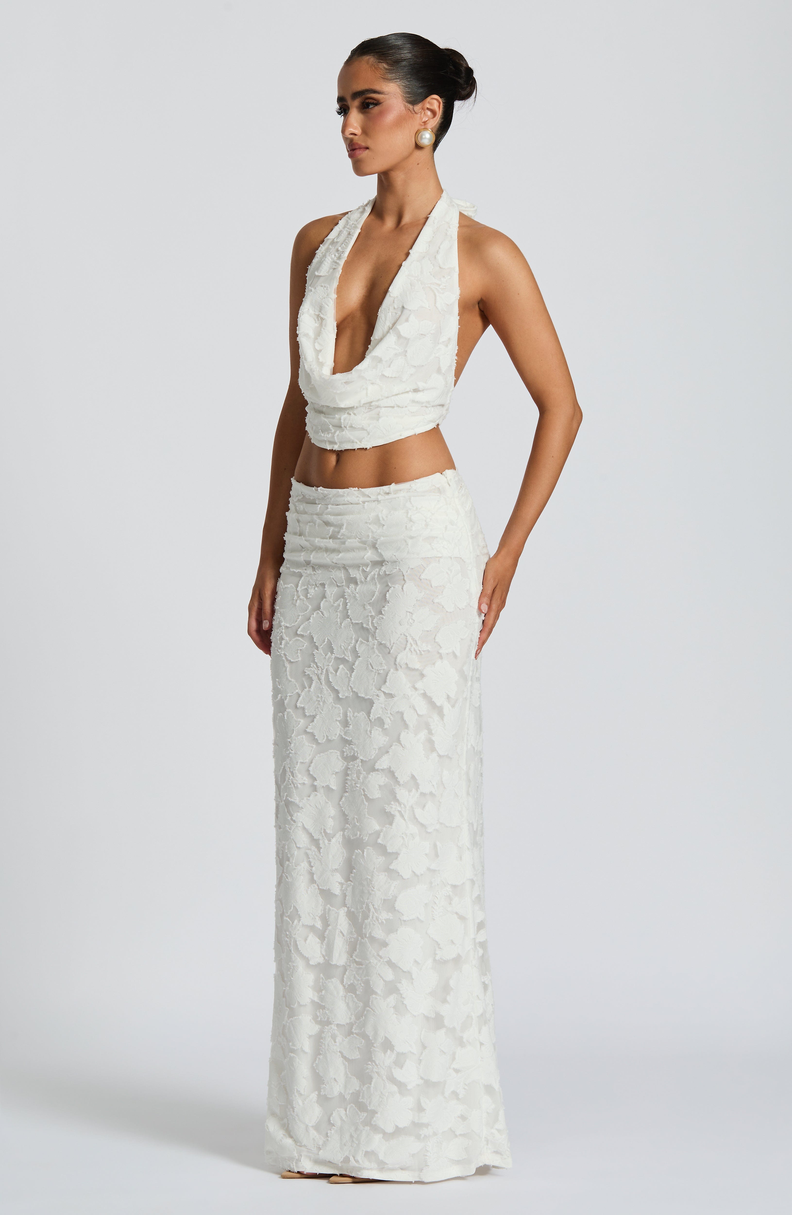 Myra Bubble Sleeve Maxi Skirt Set