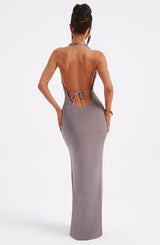 Nala Maxi Dress - Charcoal Dress Babyboo Fashion Premium Exclusive Design