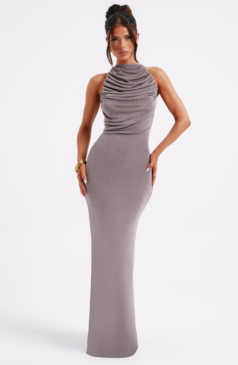 Nala Maxi Dress - Charcoal Dress XS Babyboo Fashion Premium Exclusive Design
