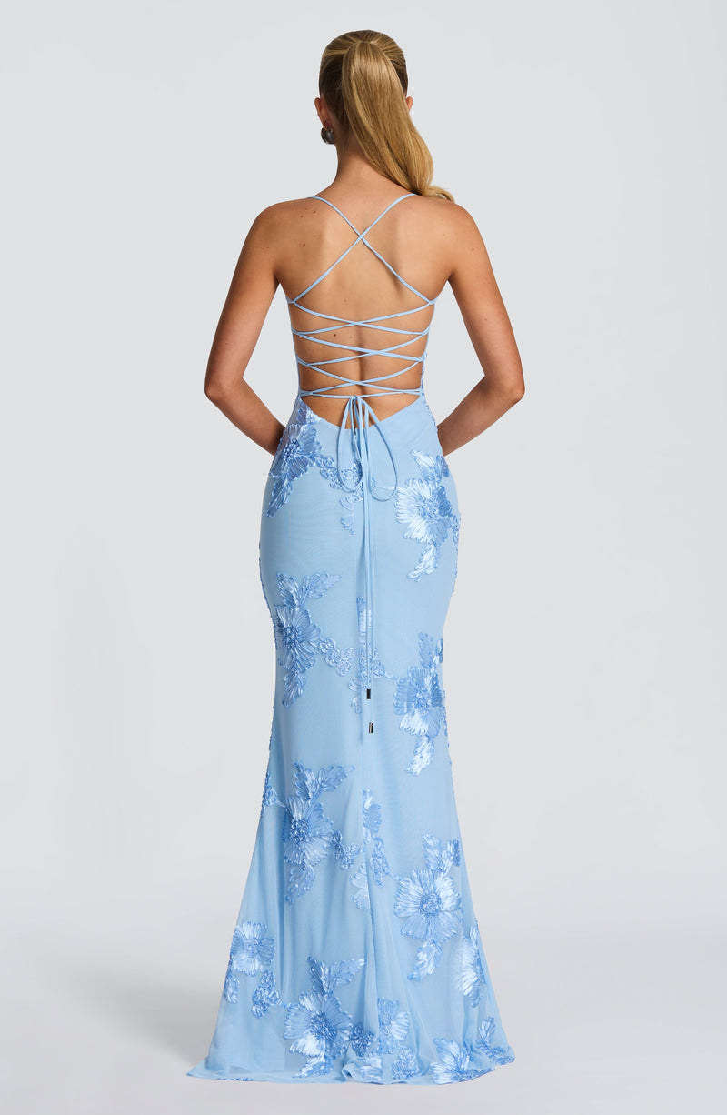 Nefertiti Maxi Dress - Glacier Blue Dress Babyboo Fashion Premium Exclusive Design