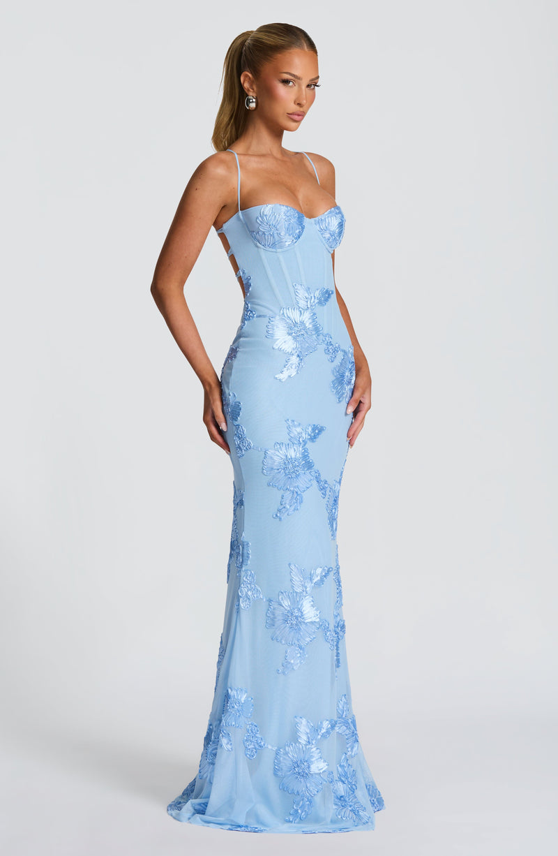 Nefertiti Maxi Dress - Glacier Blue by Babyboo Fashion Nefertiti Maxi Dress - Glacier Blue by Babyboo Fashion