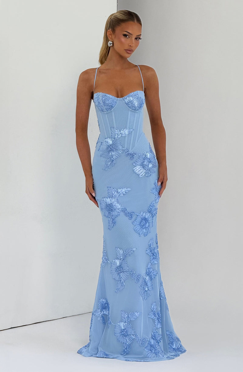 Nefertiti Maxi Dress - Glacier Blue Dress Babyboo Fashion Premium Exclusive Design