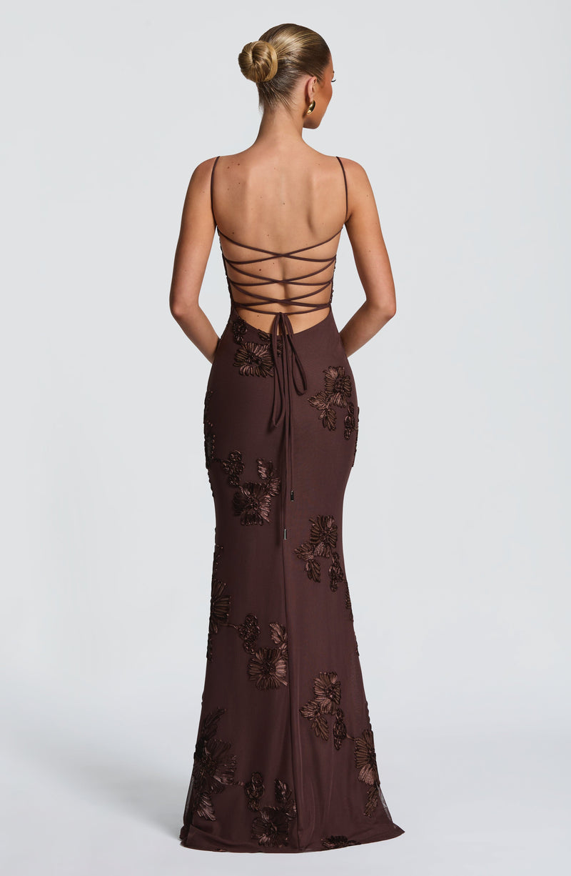 plum brown maxi dress Clandour | Xarari Maxi Dress