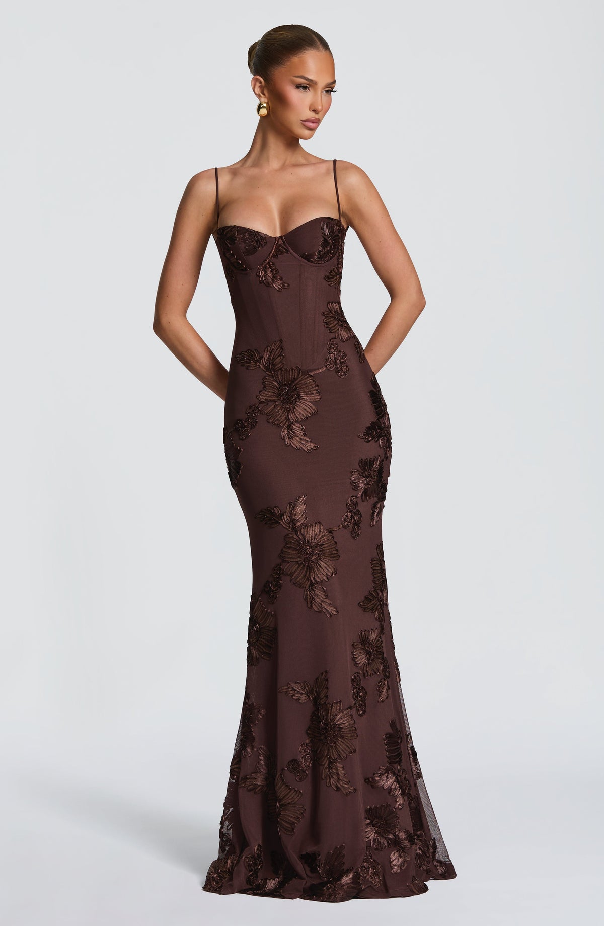 Babyboo: Nefertiti Maxi Dress Plum Brown