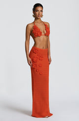 Nerida Maxi Skirt - Orange Skirt Babyboo Fashion Premium Exclusive Design