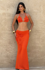 Nerida Maxi Skirt - Orange Skirt Babyboo Fashion Premium Exclusive Design