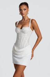 Nerina Mini Dress - Ivory Dress Babyboo Fashion Premium Exclusive Design