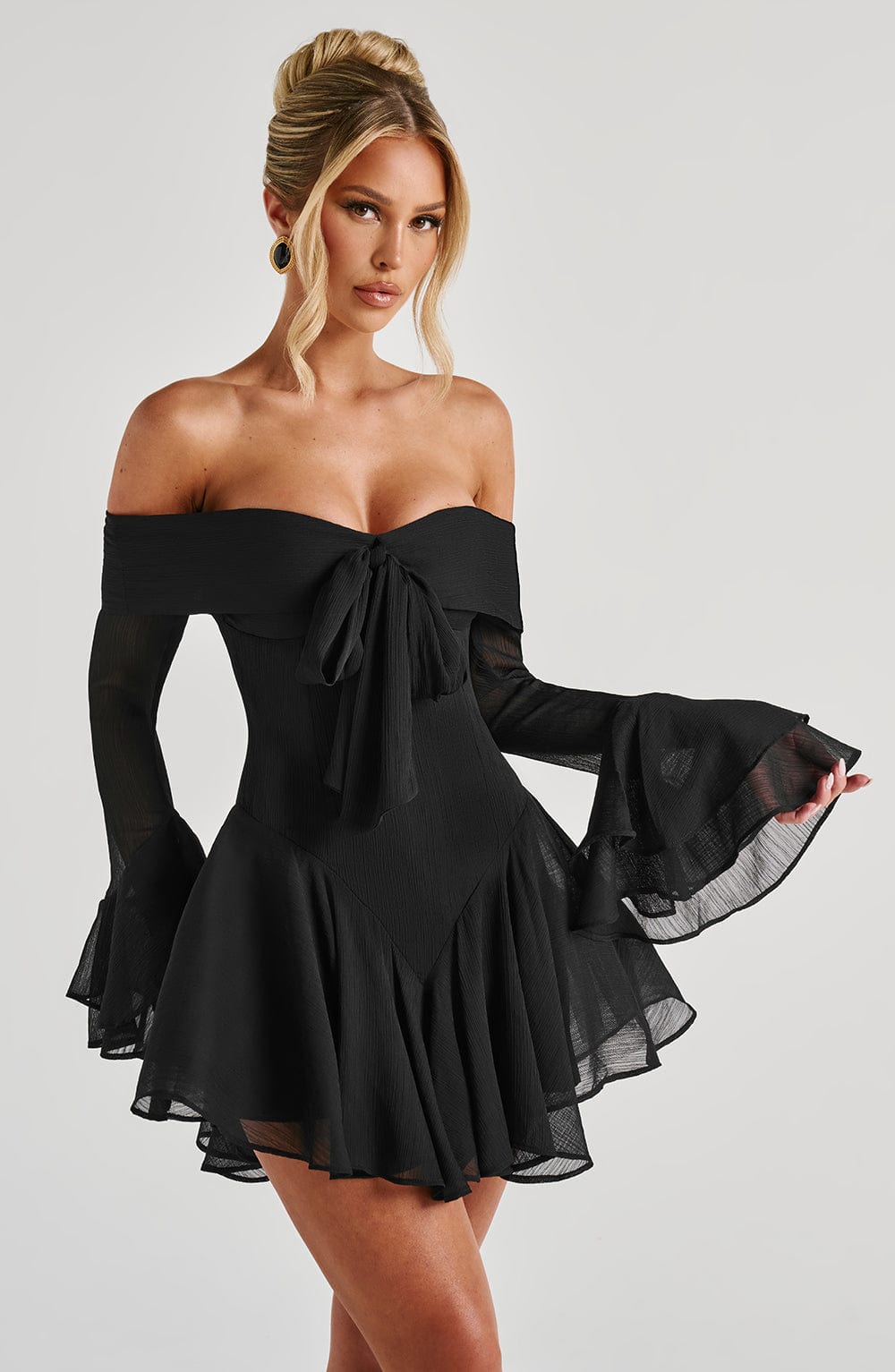 Whispering Blossoms Playsuit in Black
