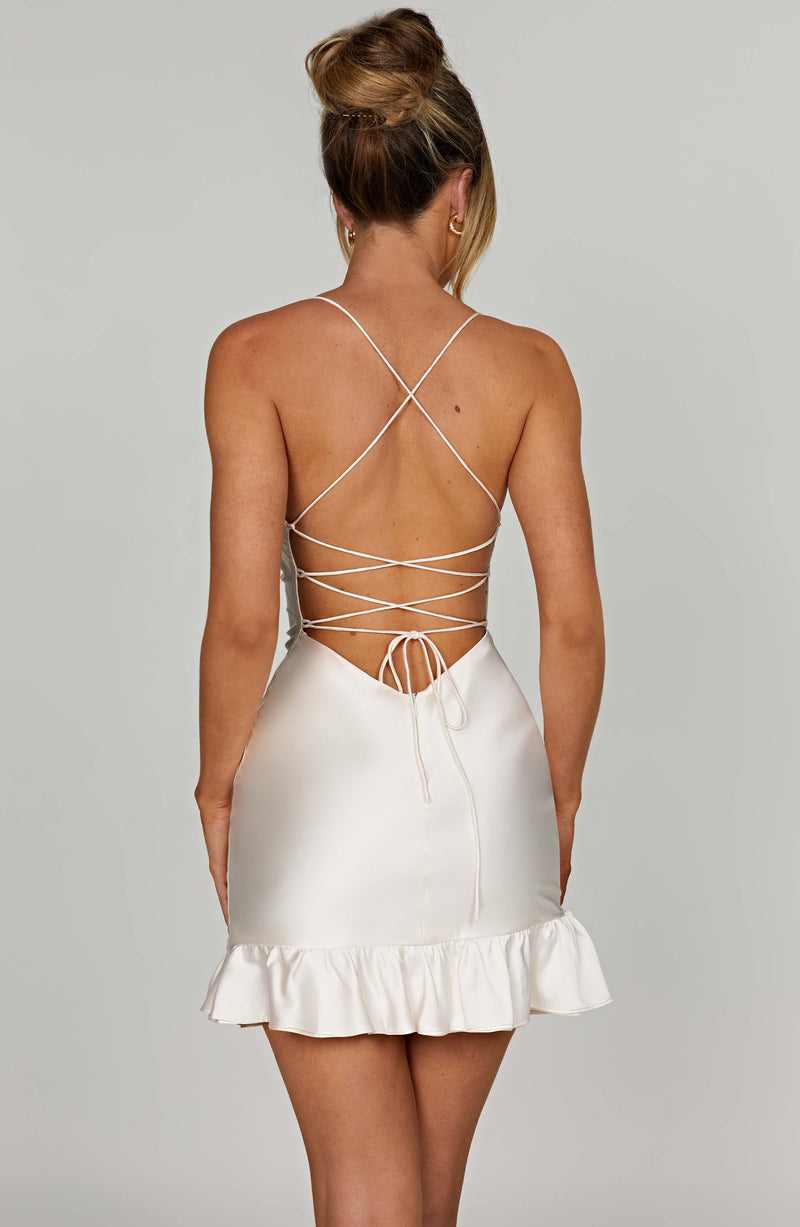 Nicola Mini Dress - Ivory Dress Babyboo Fashion Premium Exclusive Design