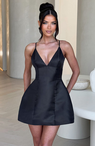 Nicole Mini Dress - Black Babyboo Fashion Nicole Mini Dress - Black Babyboo Fashion