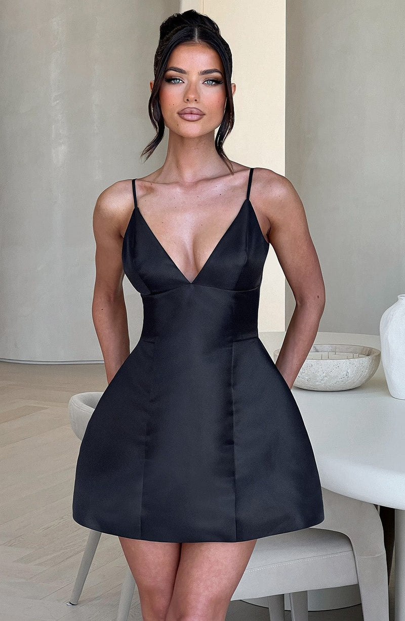 Nicole Mini Dress - Black Babyboo Fashion Nicole Mini Dress - Black Babyboo Fashion