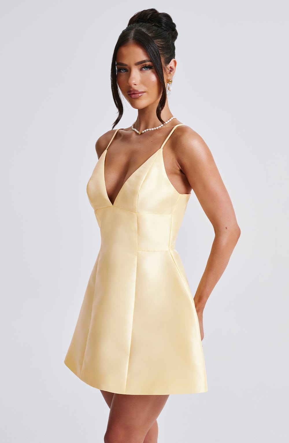 A DEE - Laura Chic Chevron Heart Dress - Lemon