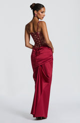 Nixie Corset - Burgundy Lace Tops Babyboo Fashion Premium Exclusive Design