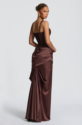 Nixie Corset - Plum Brown Tops Babyboo Fashion Premium Exclusive Design