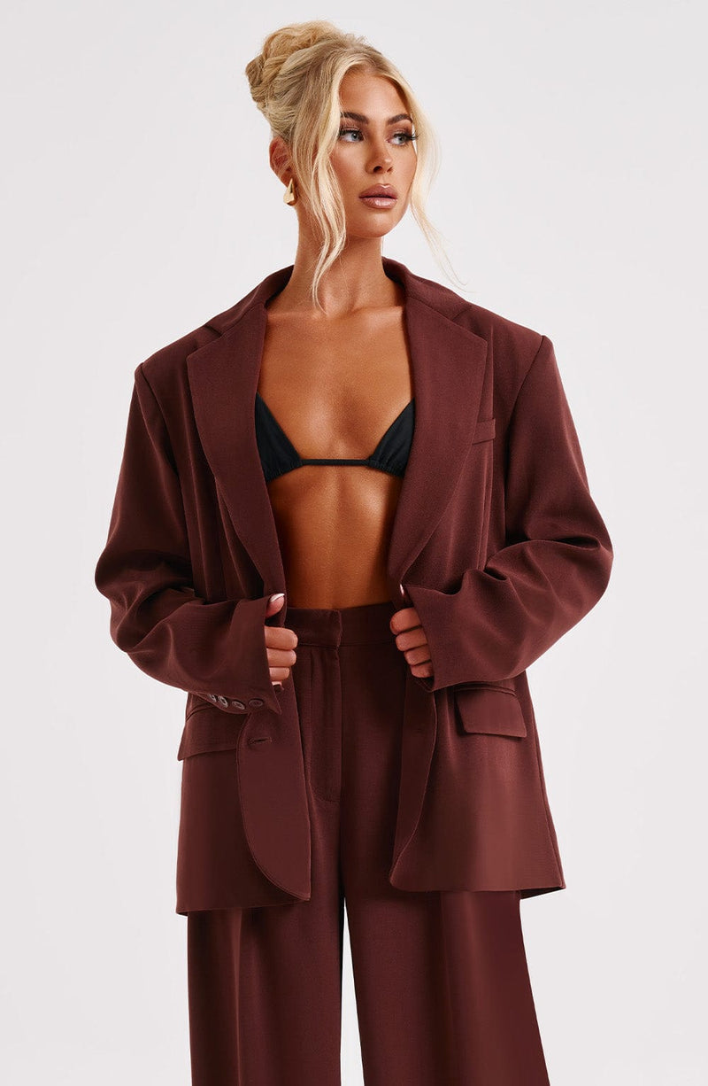 Noa Oversized Suit Jacket - Brown Jackets XS Babyboo Fashion Premium Exclusive Design