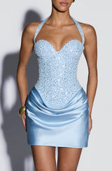 Nour Mini Dress - Glacier Blue Dress Babyboo Fashion Premium Exclusive Design