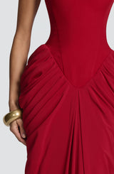 Noura Maxi Dress - Deep Red