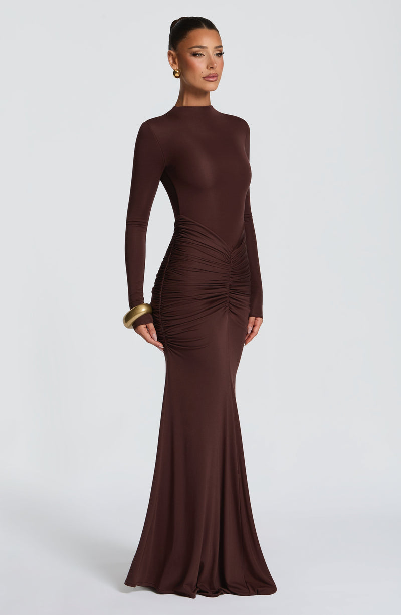 Oriane Maxi Dress - Plum Brown Oriane Maxi Dress - Plum Brown