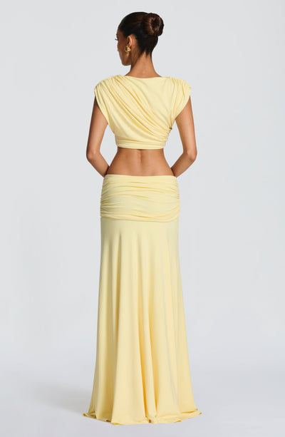 Paige Maxi Skirt - Lemon
