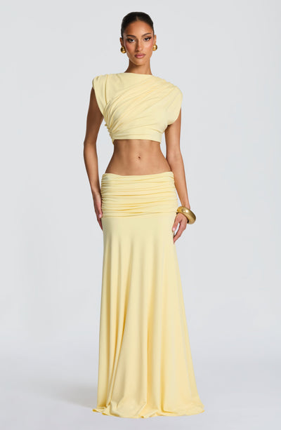Paige Maxi Skirt - Lemon