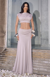 Paige Maxi Skirt - Light Grey Skirt Babyboo Fashion Premium Exclusive Design