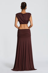 Paige Maxi Skirt - Plum Brown Skirt Babyboo Fashion Premium Exclusive Design