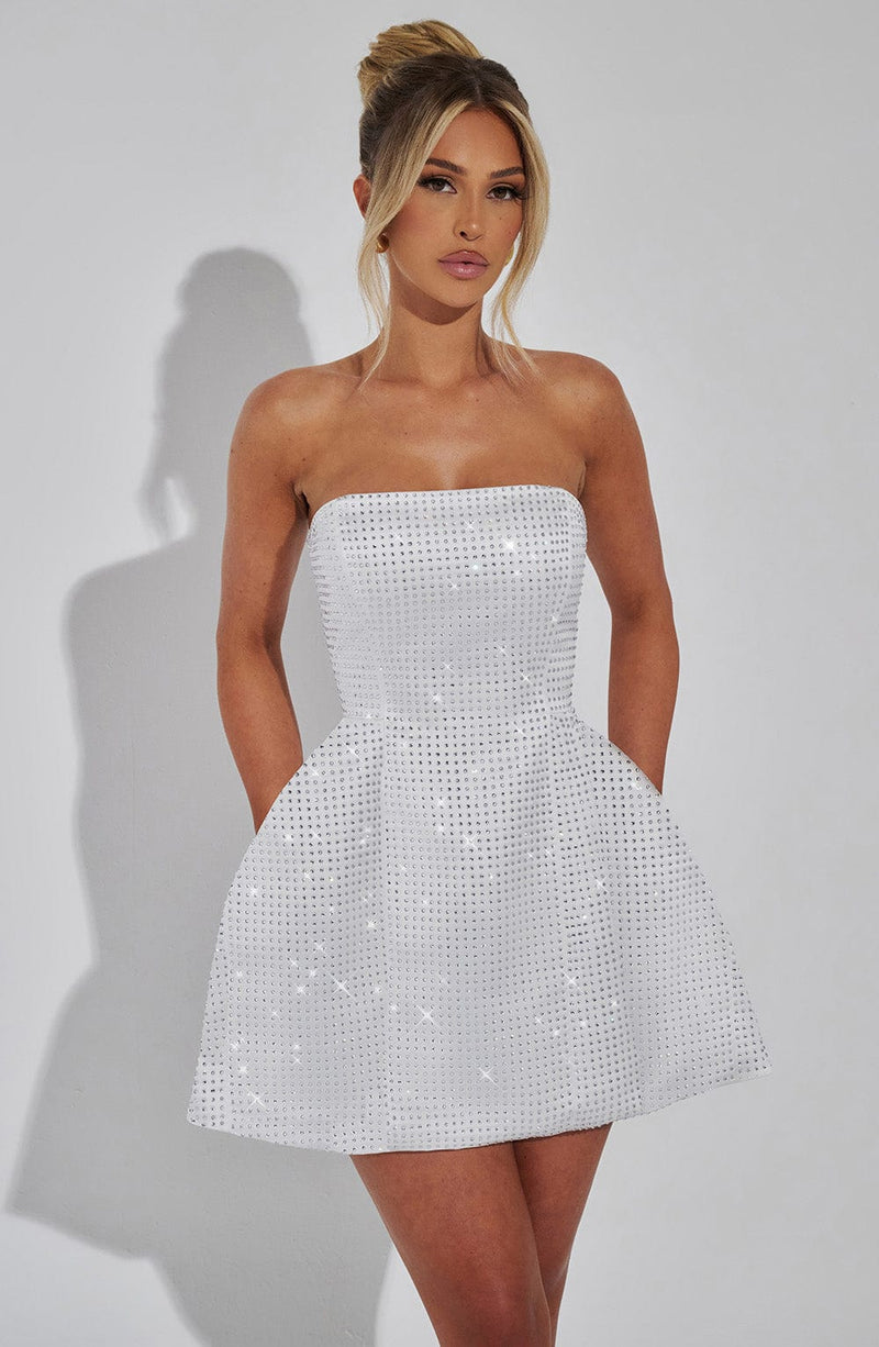 Paloma Mini Dress - Ivory Babyboo Fashion Paloma Mini Dress - Ivory Babyboo Fashion