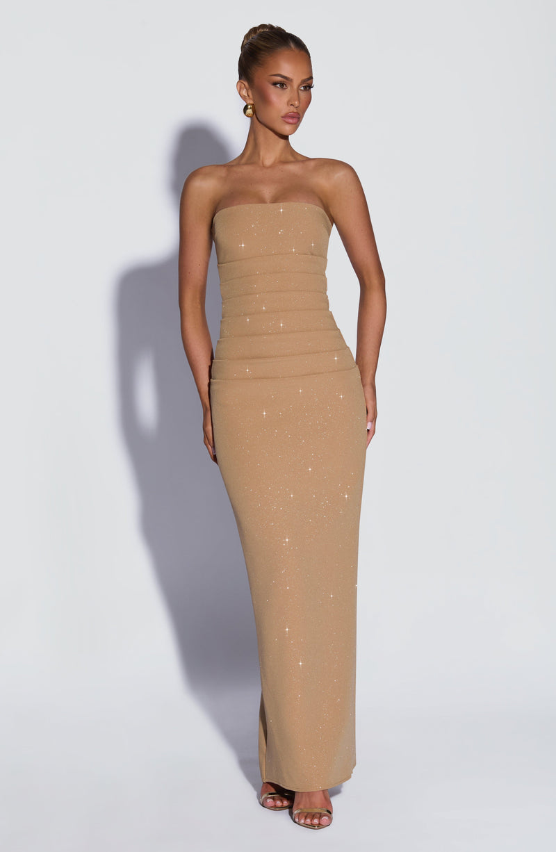 Pandra Maxi Dress - Gold Sparkle Pandra Maxi Dress - Gold Sparkle