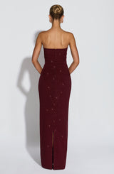 Pandra Maxi Dress - Wine Sparkle Dress Babyboo Fashion Premium Exclusive Design