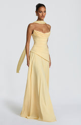 Patricia Maxi Dress - Lemon Dress Babyboo Fashion Premium Exclusive Design