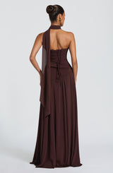 Patricia Maxi Dress - Plum Brown Dress Babyboo Fashion Premium Exclusive Design