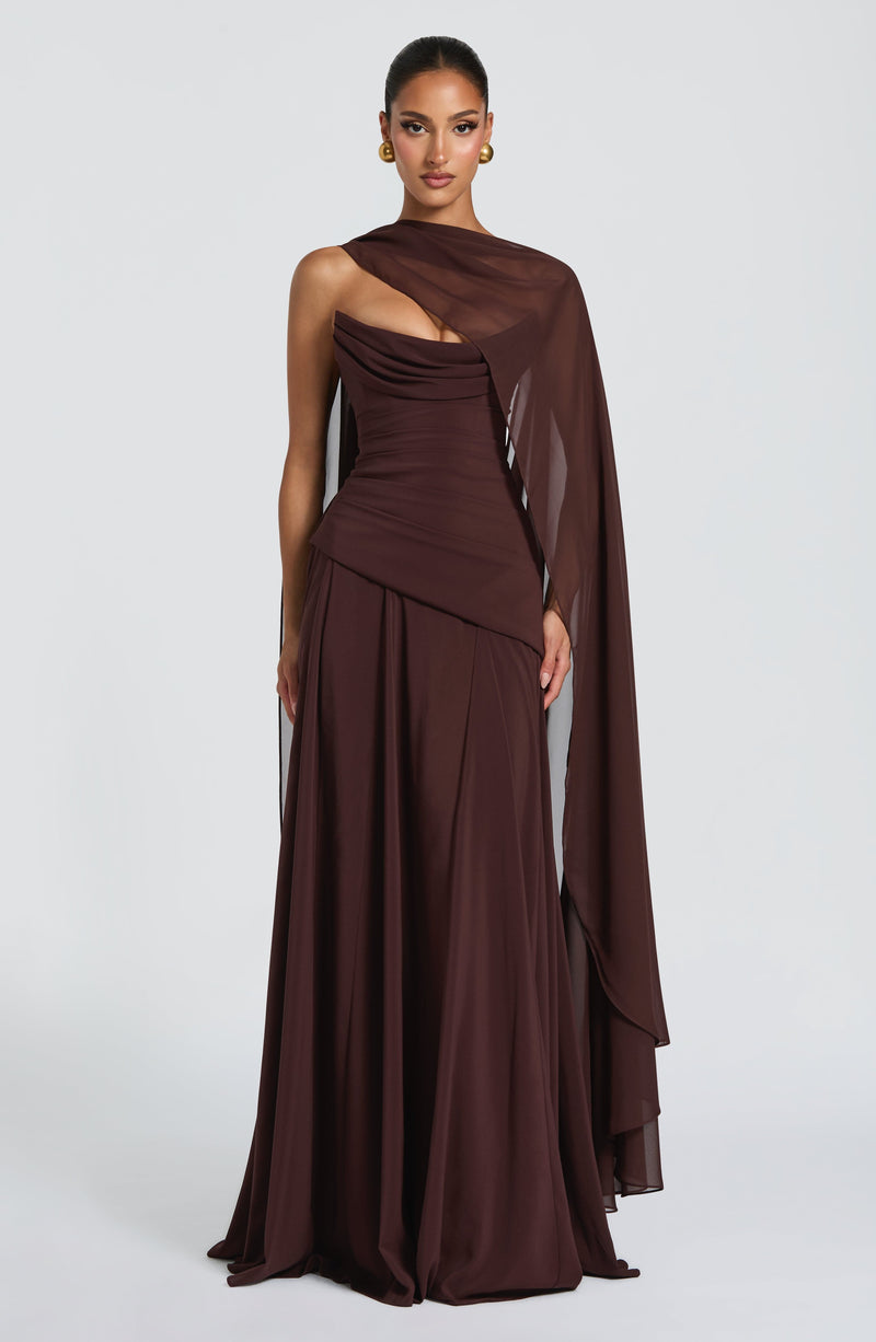 babyboo brown dress Patricia Maxi in Plum Size S Size:us-14 YES-40 Blair Embellished Mini Dress Maxi length