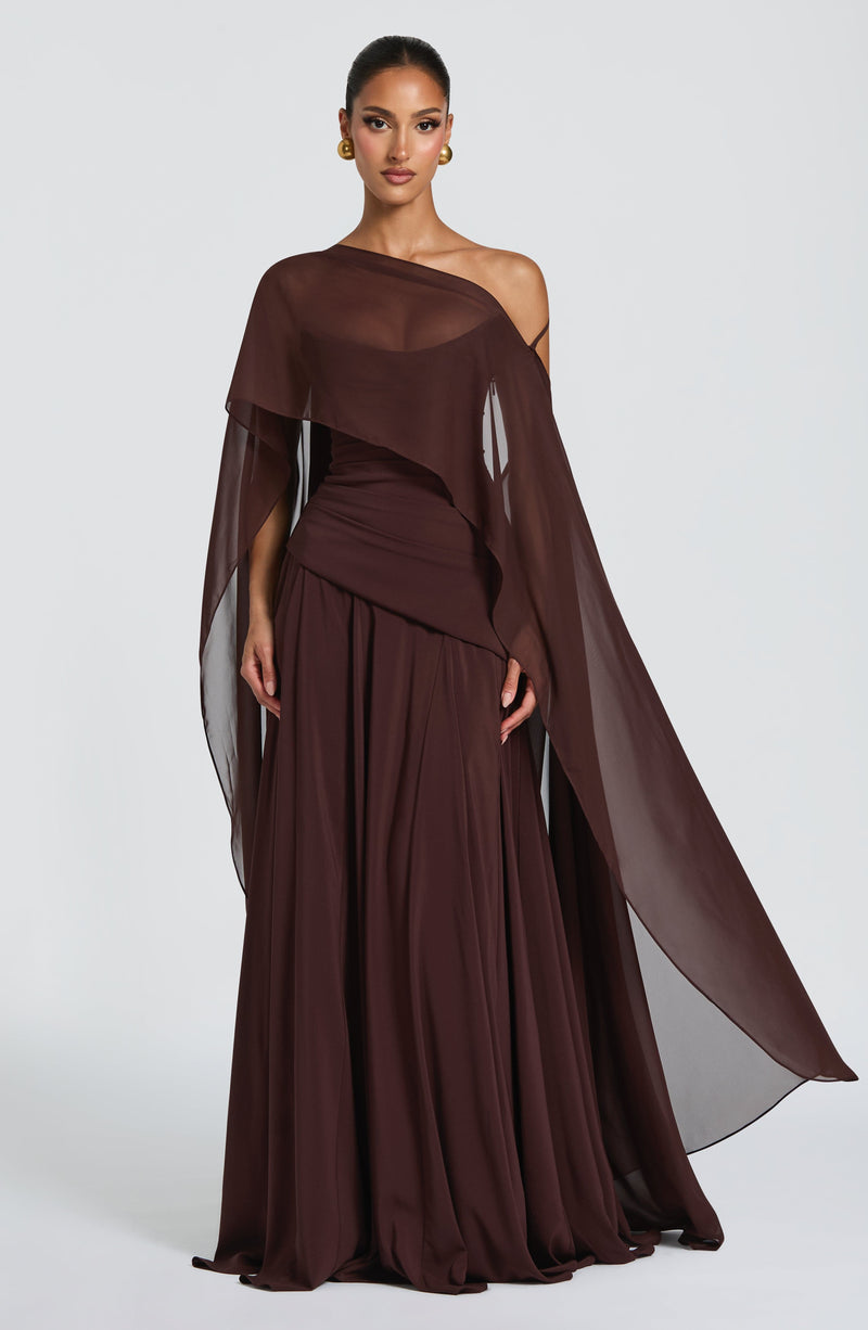 Patricia Maxi Dress - Plum Brown | Maxi Dress | Babyboo Fashion