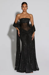 Paula Maxi Dress - Black Sparkle Dress Babyboo Fashion Premium Exclusive Design