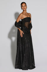 Paula Maxi Dress - Black Sparkle Dress Babyboo Fashion Premium Exclusive Design
