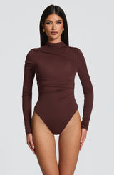 Pearson Bodysuit - Plum Brown Bodysuits XS Babyboo Fashion Premium Exclusive Design