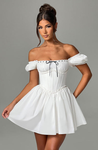 Penelope Mini Dress - Black/White Dress Babyboo Fashion Premium Exclusive Design