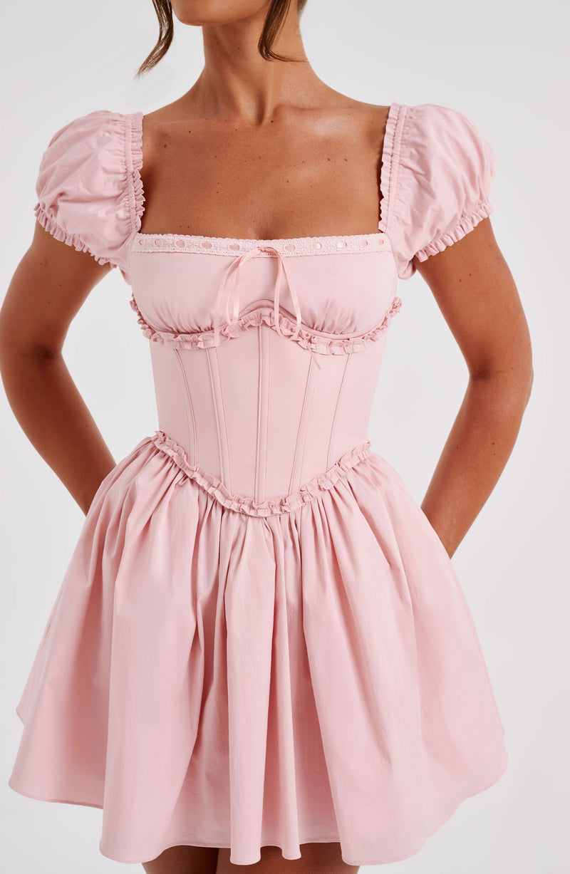 Penelope Mini Dress - Blush Dress Babyboo Fashion Premium Exclusive Design