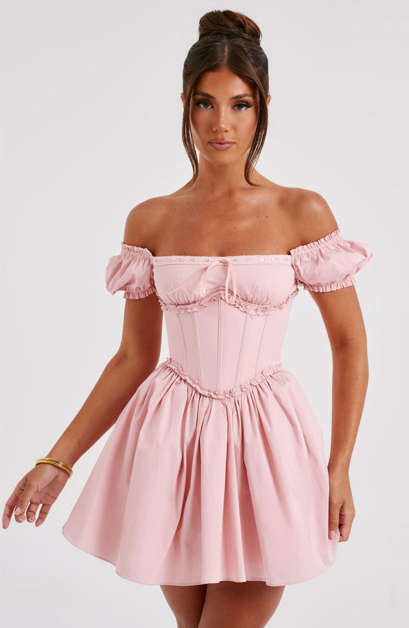 Penelope Mini Dress - Blush Dress Babyboo Fashion Premium Exclusive Design