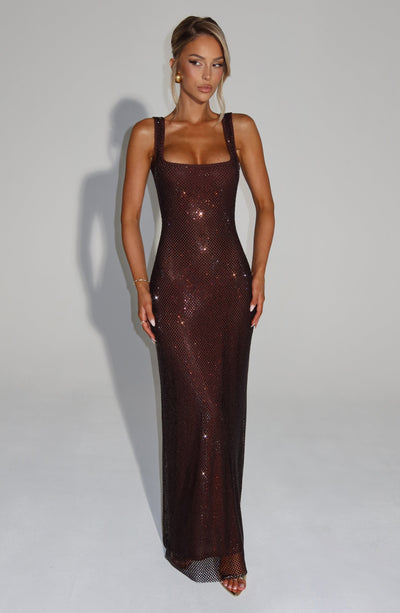 Shop Maxi Dress - Petra Maxi Dress in Plum Brown | Babyboo Fashion Shop Maxi Dress - Petra Maxi Dress in Plum Brown | Babyboo Fashion