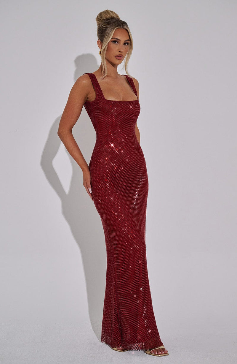 wine dress formal Petra Maxi Dress