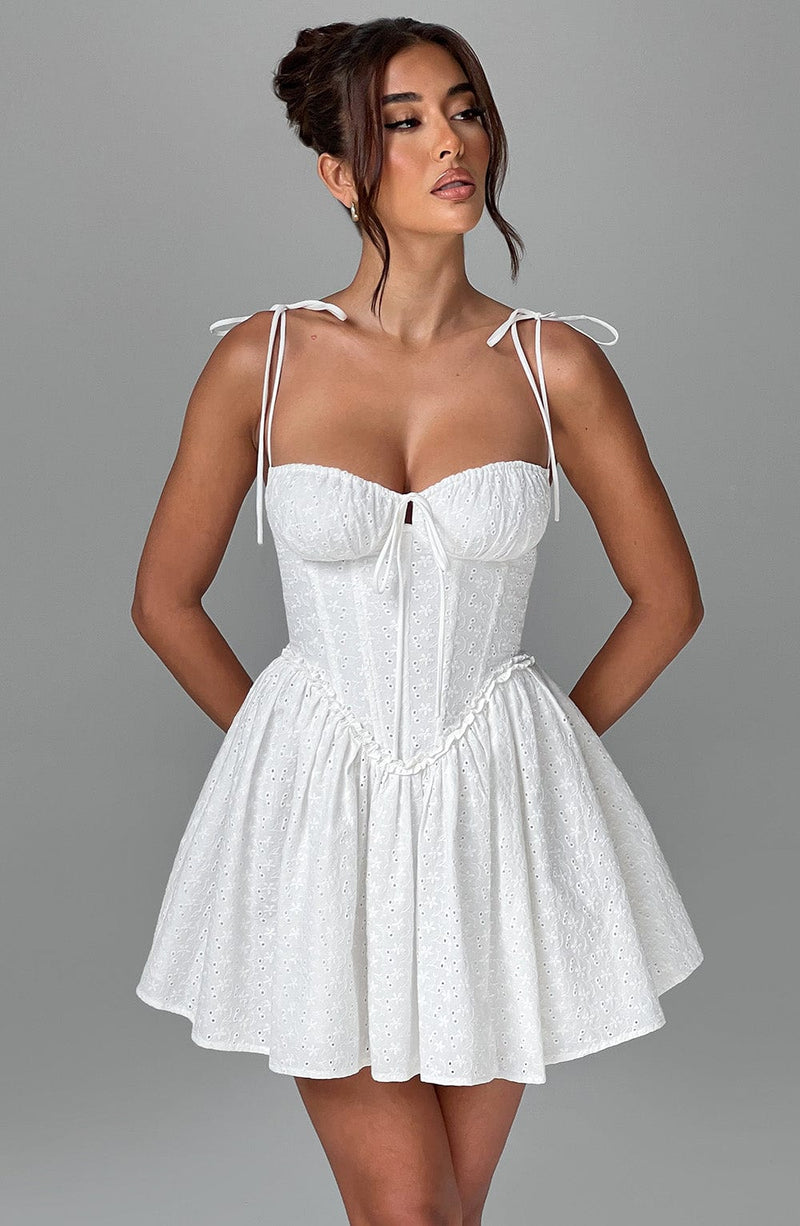 Phoebe Mini Dress - Ivory Dress Babyboo Fashion Premium Exclusive Design