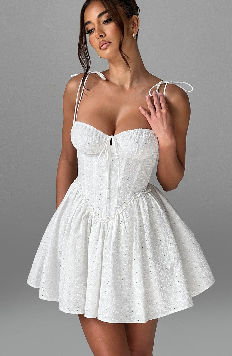 Phoebe Mini Dress - Ivory Dress Babyboo Fashion Premium Exclusive Design